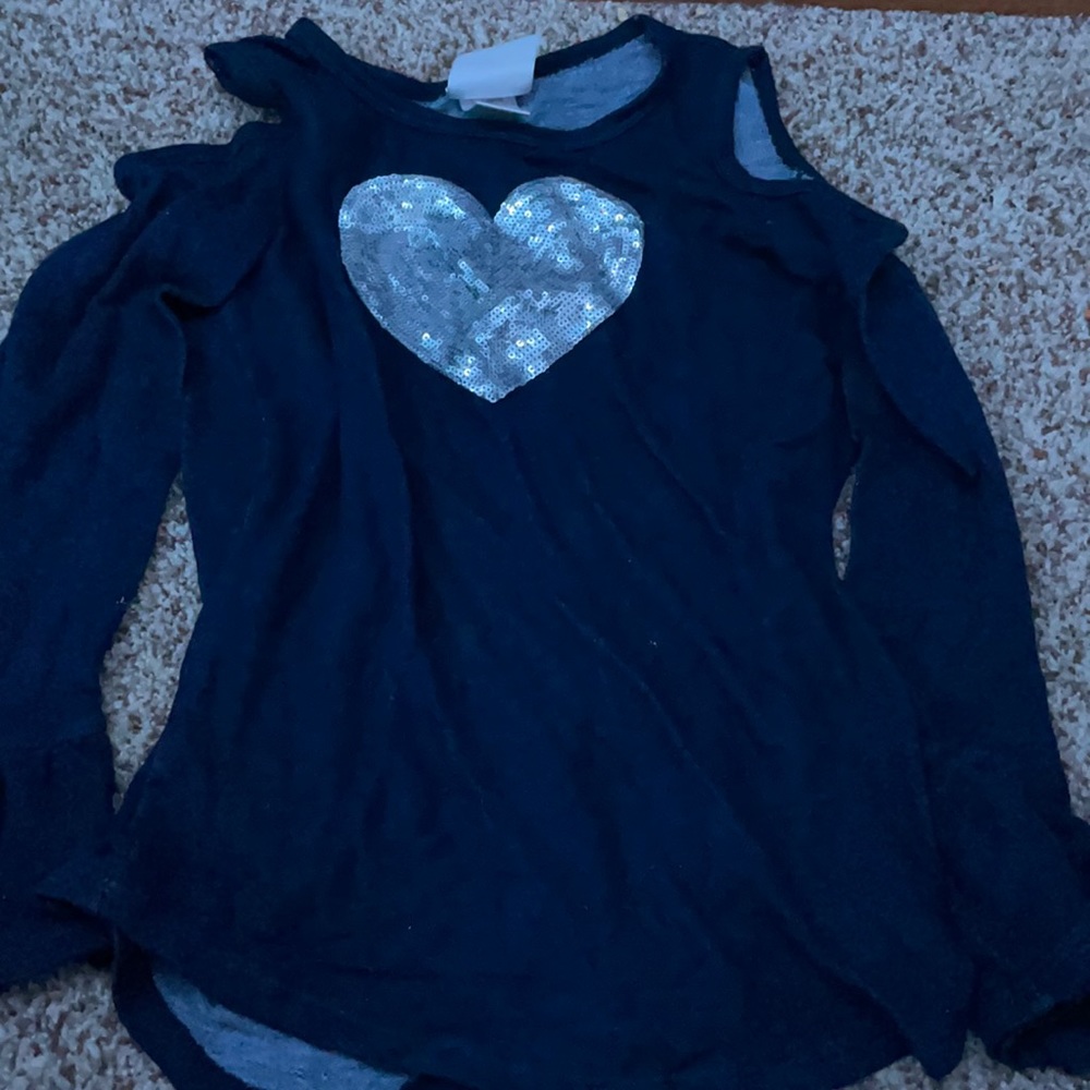 Navy and silver shirt